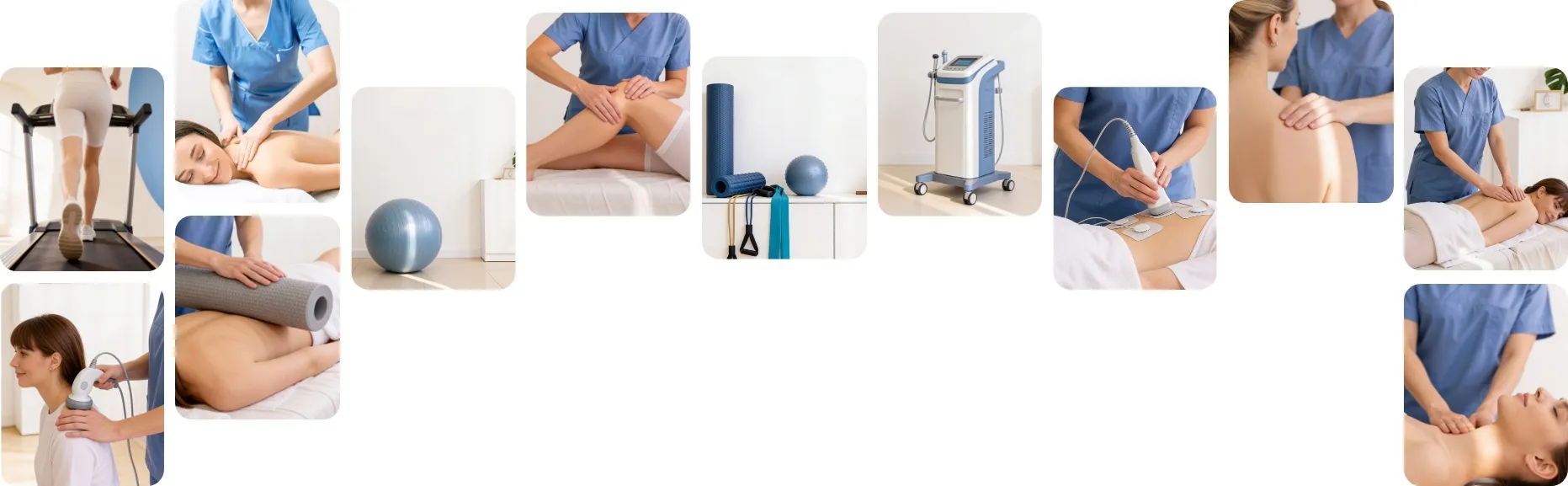 Behandlungen im Überblick: Massage, Manuelle Therapie, Elektrotherapie, Faszientraining und mehr